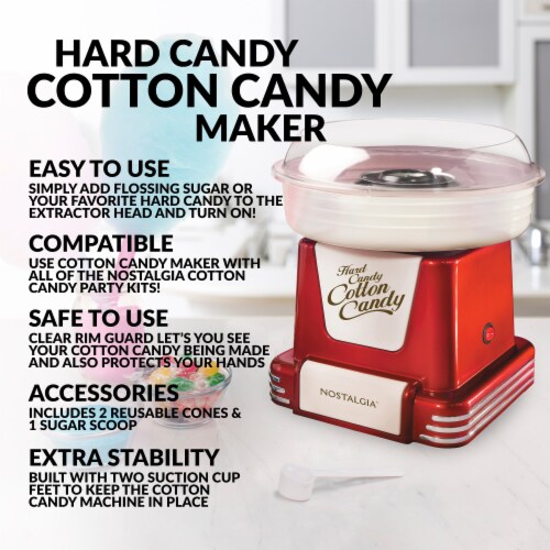 Nostalgia Retro Hard & Sugar-Free Candy Cotton Candy Maker Perspective: right