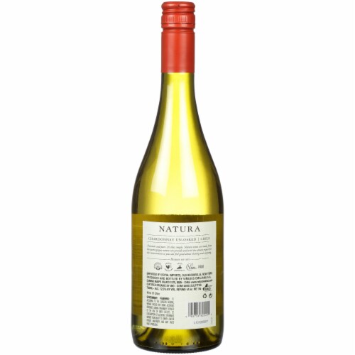 Natura Unoaked Chardonnay Chilean White Wine Perspective: right