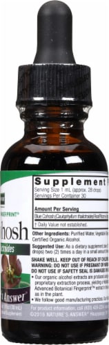 Nature's Answer® Low Alcohol Blue Cohosh Root Extract Herbal Supplement 1000mg Perspective: right