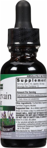 Nature's Answer® Low Alcohol Blue Vervain Extract Herbal Supplement 2000mg Perspective: right