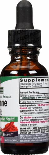 Nature's Answer® Cayenne Extract Herbal Supplement Perspective: right