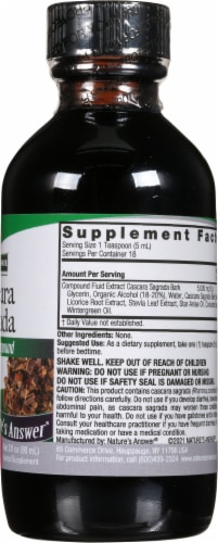 Nature's Answer® Low Alcohol Cascara Sagrada Extract Herbal Supplement 5000mg Perspective: right