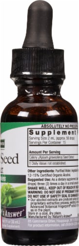 Nature's Answer® Low Alcohol Celery Seed Extract Herbal Supplement 2000mg Perspective: right