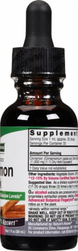 Nature's Answer® Lowest Alcohol Cinnamon Bark Extract Herbal Supplement 1150mg Perspective: right