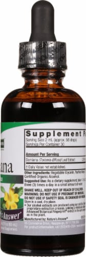 Nature's Answer® Low Alcohol Damiana Herbal Supplement 2000mg Perspective: right