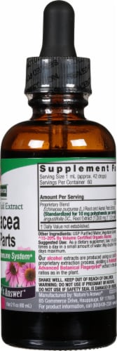 Nature's Answer® Lowest Alcohol Echinacea Aerial Parts Extract Herbal Supplement 1000mg Perspective: right