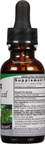 Nature's Answer Ginkgo Biloba Herbal Supplement 500mg Perspective: right