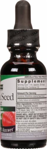 Nature's Answer Guarana Herbal Supplement 1000mg Perspective: right