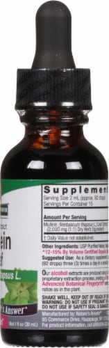 Nature's Answer Mullein Herbal Supplement 2000mg Perspective: right