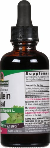 Nature's Answer Mullein Herbal Supplement 2000mg Perspective: right
