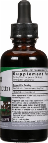 Nature's Answer Saw Palmetto Herbal Supplement 2000mg Perspective: right