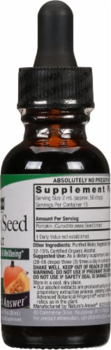 Nature's Answer Pumpkin Herbal Supplement 2000mg Perspective: right