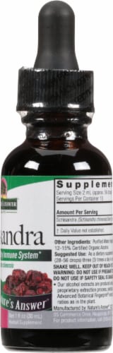 Nature's Answer Schisandra Herbal Supplement 2000mg Perspective: right