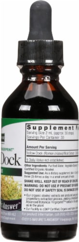 Nature's Answer Yellowdock Extract 2000 mg Perspective: right