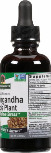 Nature's Answer Ashwagandha Herbal Supplement 2000mg Perspective: right