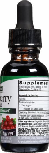 Nature's Answer Cranberry Herbal Supplement 10000mg Perspective: right
