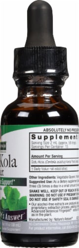 Nature's Answer Gotu Kola Herbal Supplement 2000mg Perspective: right