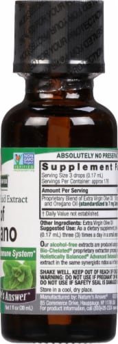 Nature's Answer Oil Of Oregano Perspective: right