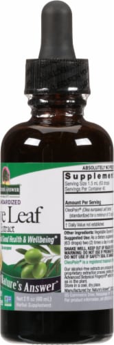 Nature's Answer Olive Leaf Herbal Supplement 1500mg Perspective: right
