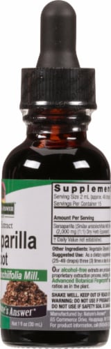 Nature's Answer Sarsaparilla Herbal Supplement 2000mg Perspective: right