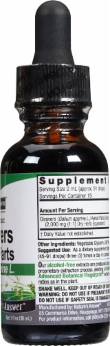Nature's Answer Alcohol Free Cleavers Herb Extract 2000mg Perspective: right