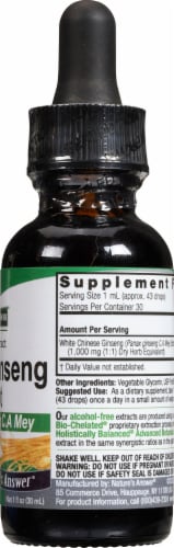 Nature's Answer Alcohol-Free White Ginseng Extract 1000mg Perspective: right