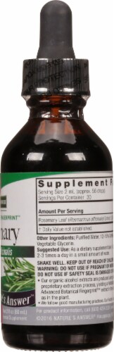 Nature's Answer Rosemary Herbal Supplement 2000mg Perspective: right