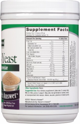 Nature's Answer Brewer's Yeast Dietary Supplement Perspective: right