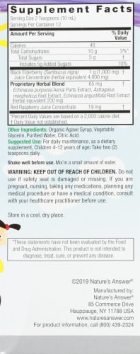 Natures Answer Sambucus Kids Formula Dietary Supplement 4000mg Perspective: right
