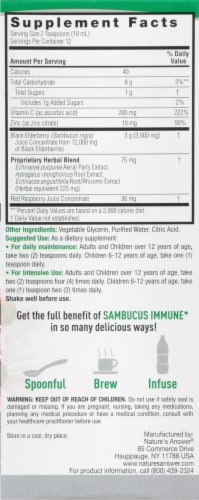Natures Answer Sambucus Immune Black Elderberry Dietary Supplement Perspective: right