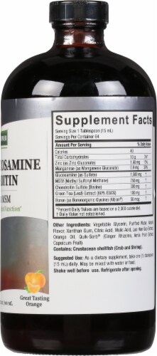 Nature's Answer Liquid Glucosamine and Chondroitin with MSM Natural Orange Perspective: right