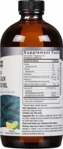Nature's Answer Norwegian Cod Liver Oil Orange Flavored Dietary Supplement Perspective: right