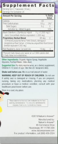 Nature's Answer Sambucus Kids Formula Liquid 4000mg Perspective: right
