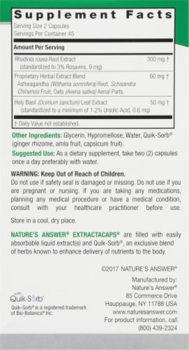 Nature's Answer® Adrenal Blend Vegetarian Capsules Perspective: right