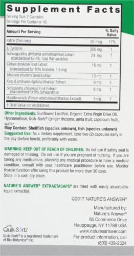 Nature's Answer Thyroid Blend Vegetarian Capsules Perspective: right