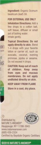 Nature's Answer Sweet Basil Essential Oil Perspective: right