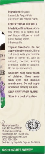 Nature's Answer Lavender Essential Oil Perspective: right