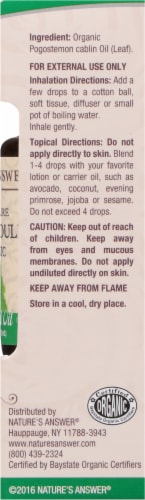 Nature's Answer Organic Patchouli Essential Oil Perspective: right