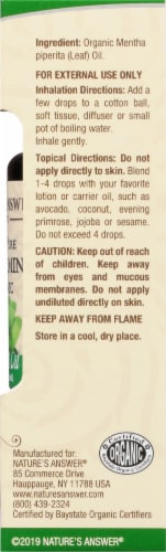 Nature's Answer Peppermint Essential Oil Perspective: right