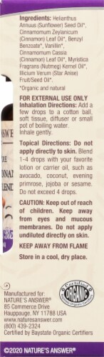 Nature's Answer Organic Vanilla & Cinnamon Essential Oil Perspective: right