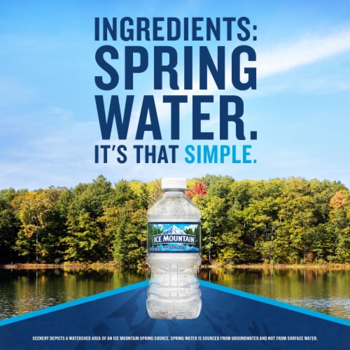 Ice Mountain 100% Natural Spring Water Bottle Perspective: right