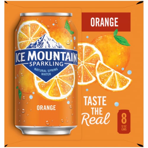 Ice Mountain® Orange Sparkling Water 8 Count Perspective: right