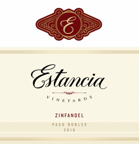 Estancia Zinfandel Red Wine Perspective: right