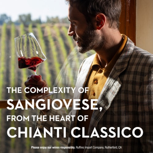 Ruffino Italian Aziano Chianti Classico DOCG Sangiovese Red Blend Red Wine Perspective: right