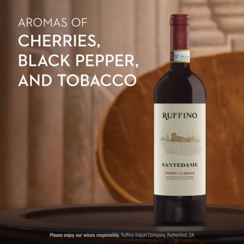Ruffino Italian Santedame Chianti Classico DOCG Sangiovese Red Wine Perspective: right