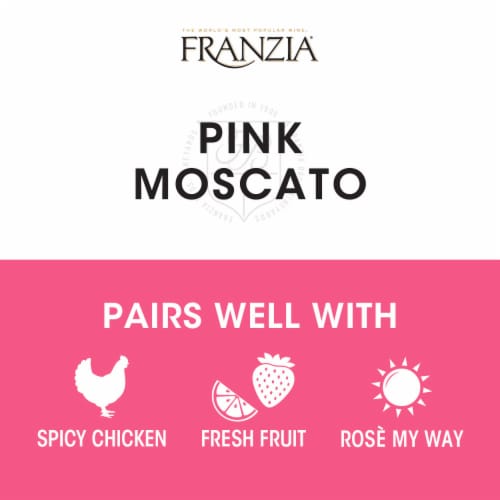 Franzia Pink Moscato Vintner Select Rose Wine Box Perspective: right
