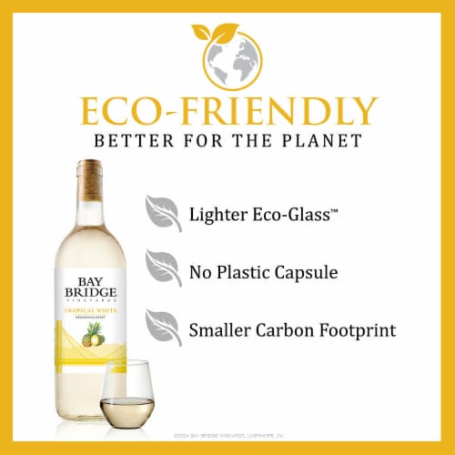 Bay Bridge Tropical White Moscato Wine Perspective: right