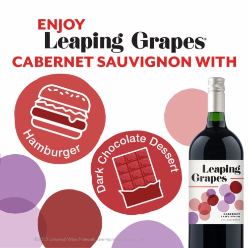Leaping Grapes Cabernet Sauvignon Red Wine Perspective: right
