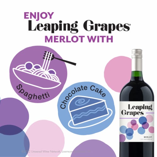 Leaping Grapes Merlot Red Wine Perspective: right