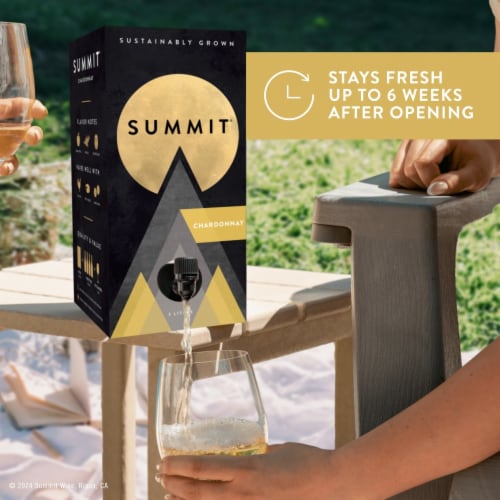 Summit Chardonnay California White Wine Box Perspective: right